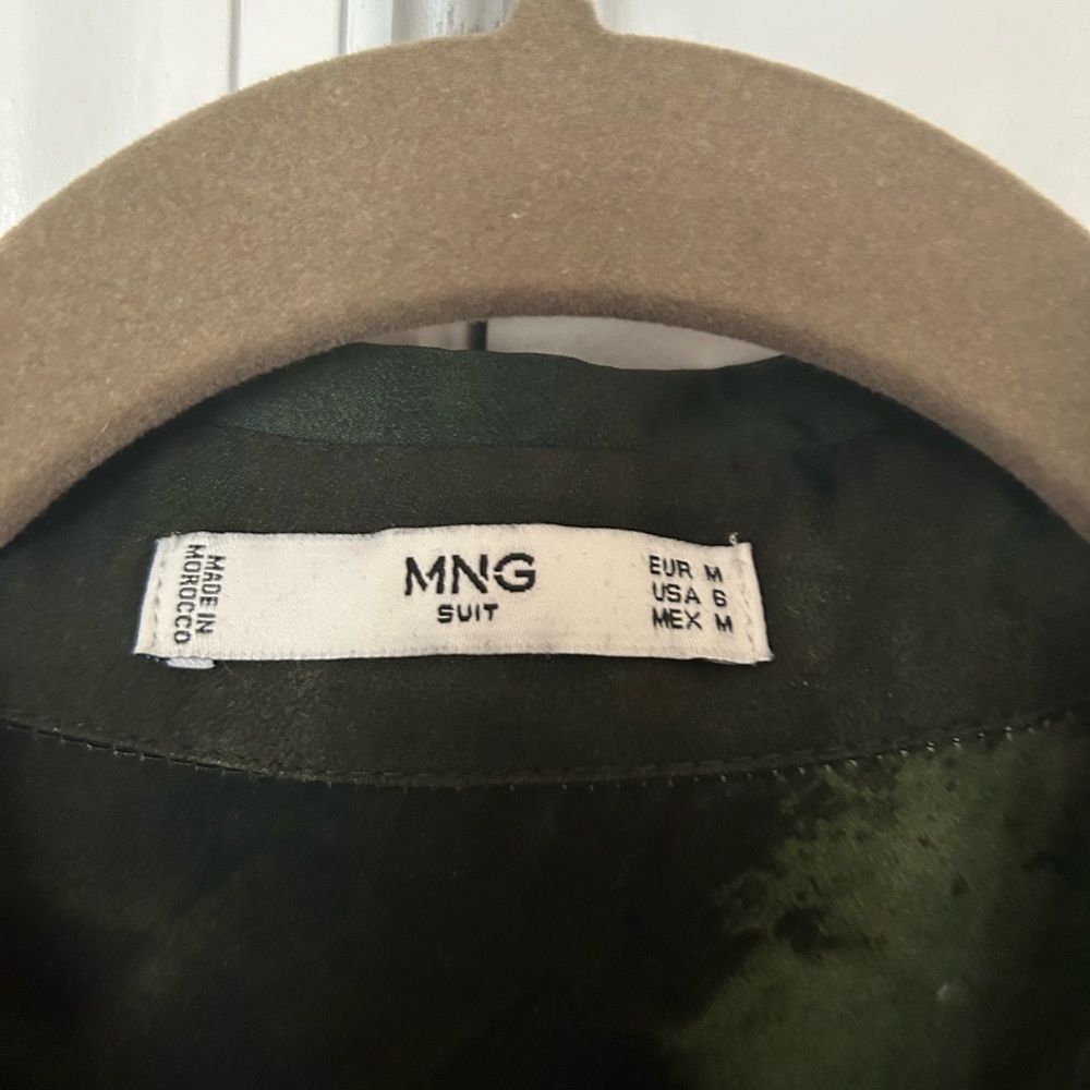 Mango Shades Of Green Ombr Long Sleeve Maxi Shirt Dress Silk View 2
